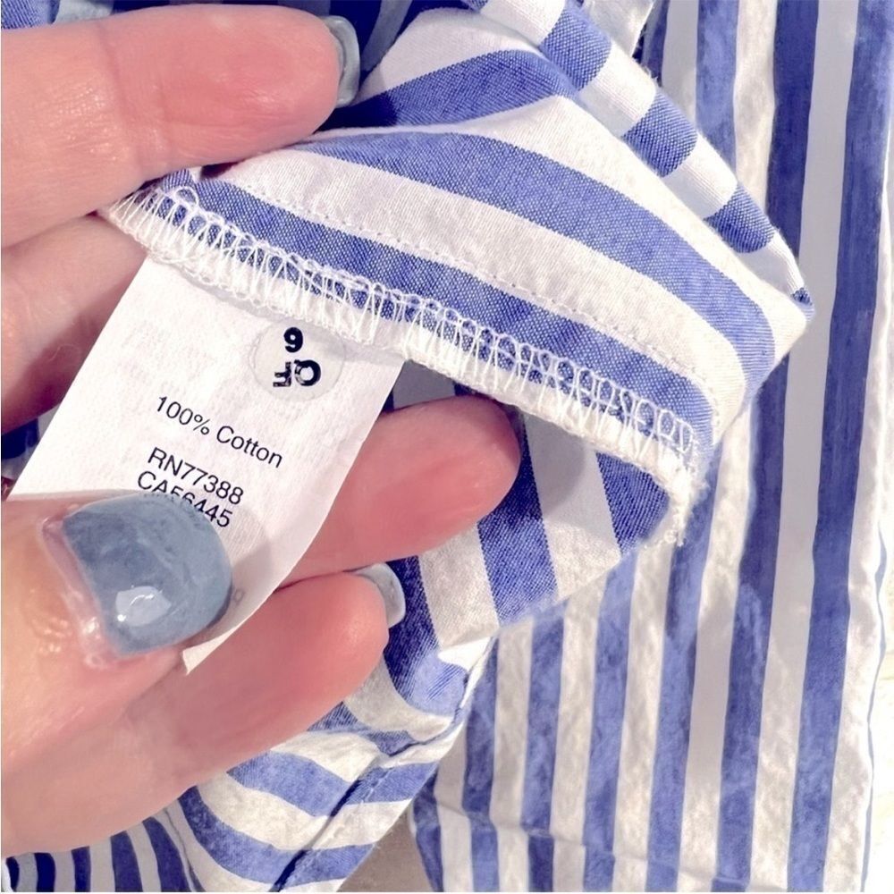 Madewell Whitney Striped Ruffle Striped Blouse Size S - Picture 11 of 11